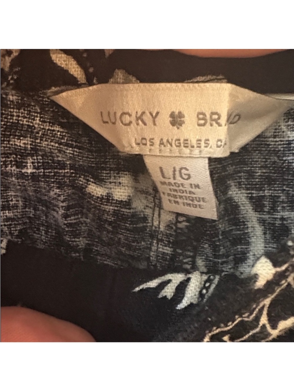 Lucky Brand Black Floral Drawstring Shorts - Picture 4 of 4